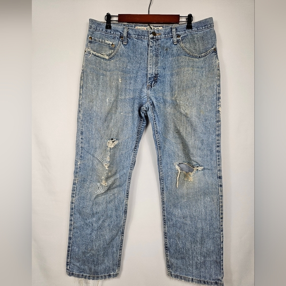 Baileys PT Authentic Denim Jeans Mens 36X29 Distressed Regular Fit Jeans - Picture 1 of 12